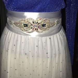 New Beautiful rhinestone ribbon sash very elegant